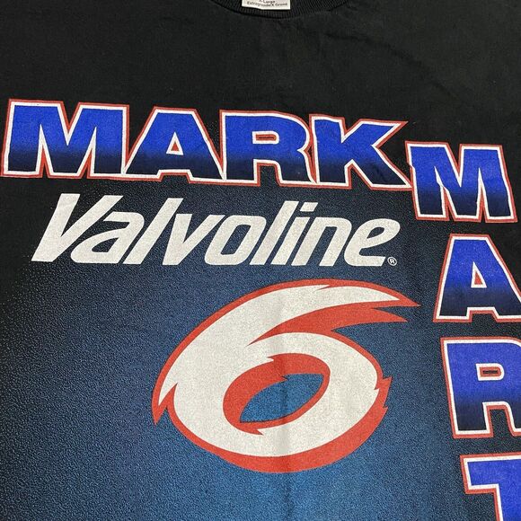 Vintage Mark Martin NASCAR Shirt Mens XL All Over Print Valvoline Ford Racing - Picture 4 of 12